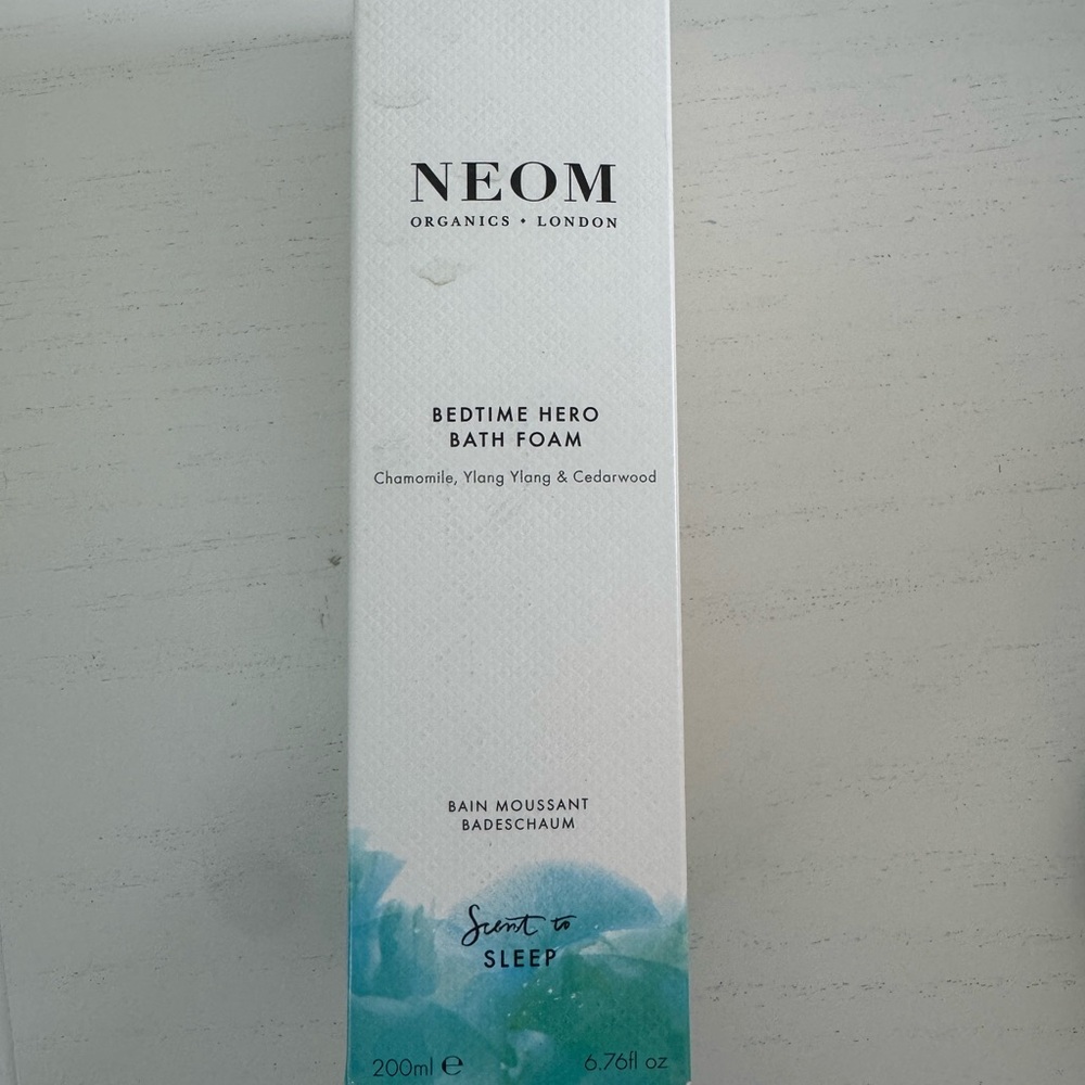 White and Blue Skincare Box with Minimalist Design